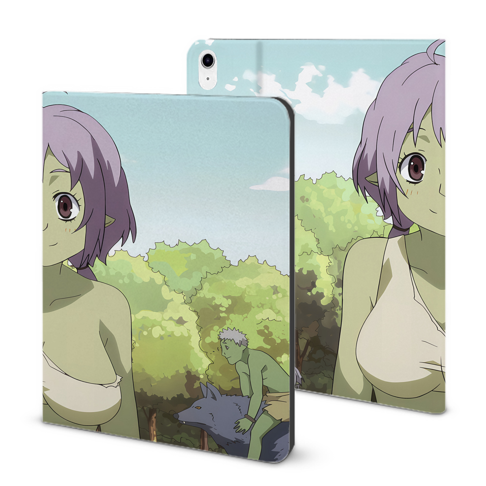 （画像用） 転スラ Regarding Reincarnated to Slime IPad ケース ブック型 PUレザー TPU 耐衝撃 軽量 薄型 ペン収納なし 全面保護 IPad 各モデル対応
